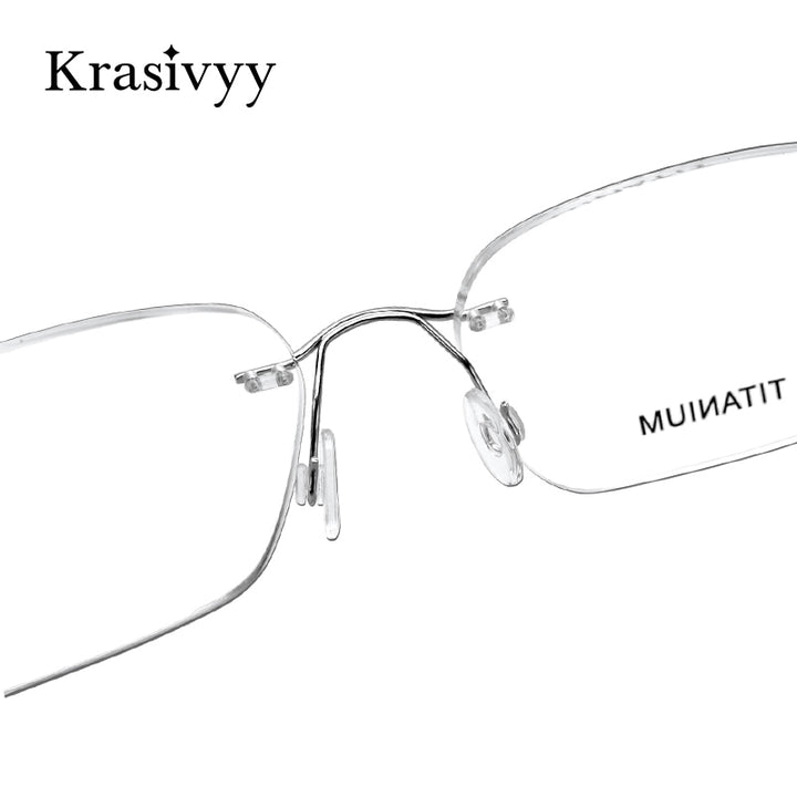 Krasivyy Unisex Rimless Round Titanium Eyeglasses Kr16017 Rimless Krasivyy   