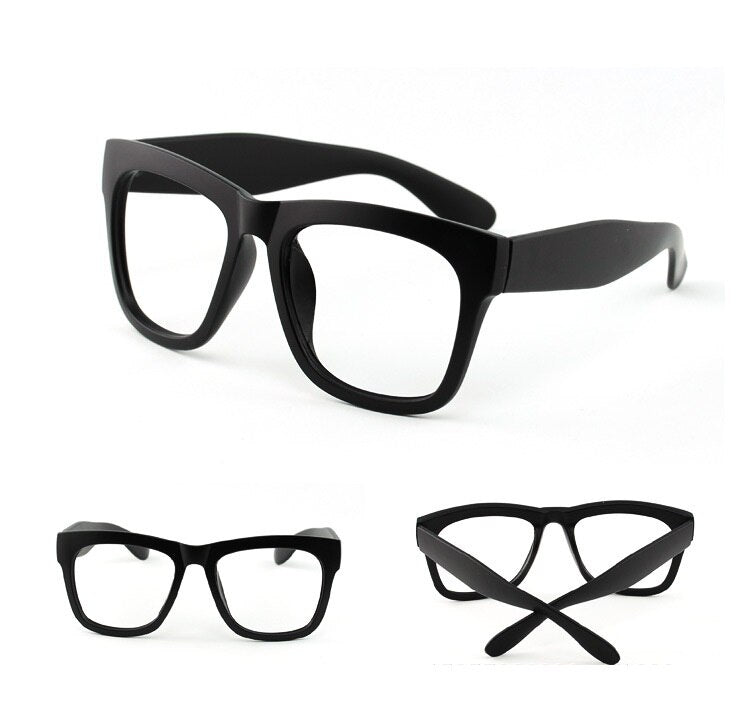 Unisex Reading Glasses From 0 to + 6.00 Big Square Frame Reading Glasses Cubojue 0 matte black 
