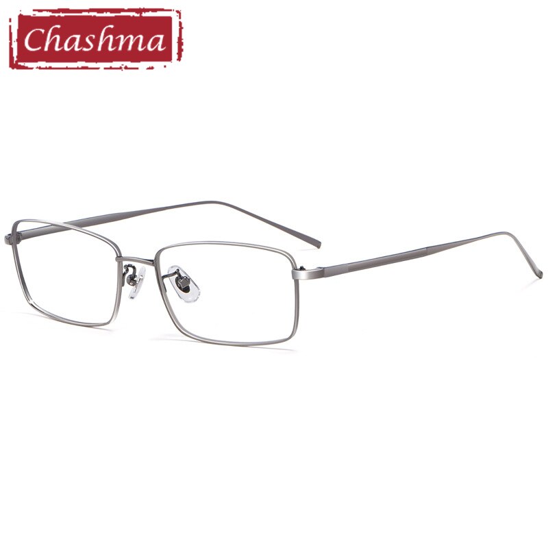 Men's Eyeglasses Pure Titanium 10109 Frame Chashma Gray  