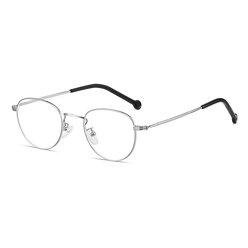 Hotony Unisex Full Rim Alloy Round Frame Eyeglasses 9957 Full Rim Hotony Srebrny  