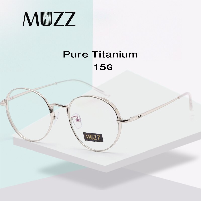 Muzz Unisex Full Rim Round Titanium Frame Eyeglasses 3388 Full Rim Muzz   
