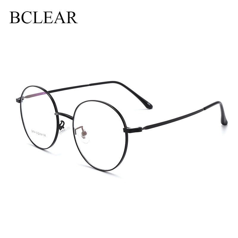 Women's Round Full Rim Titanium Frame Eyeglasses Scd874 Full Rim Bclear   