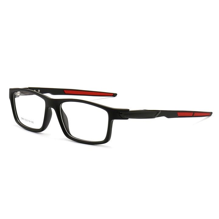 KatKani Men's Full Rim TR 90 Resin Square Sport Frame Eyeglasses K5816 Sport Eyewear KatKani Eyeglasses   
