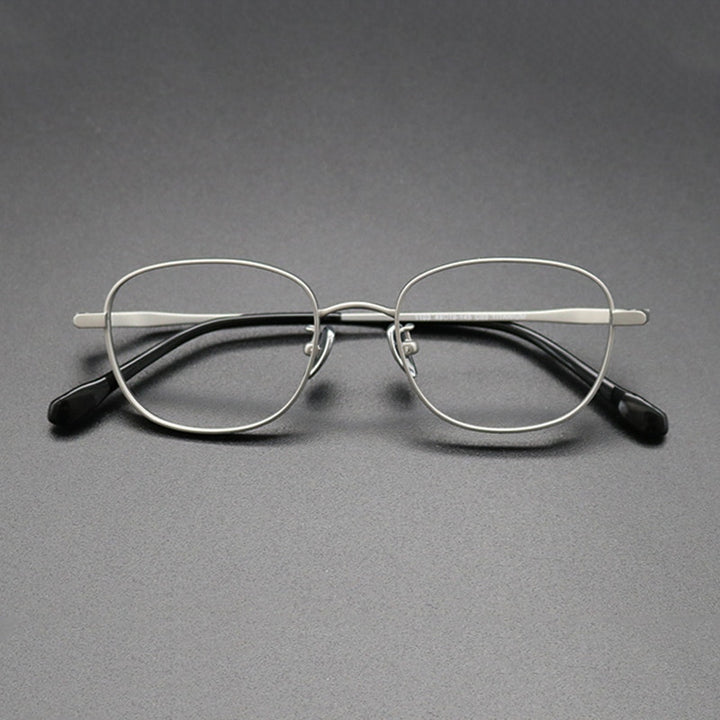 Gatenac Unisex Full Rim Square Titanium Frame Eyeglasses Gxyj616 Full Rim Gatenac 3  