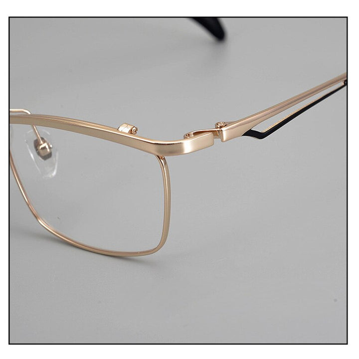 Muzz Men's Full Rim Square Titanium Flip Up Frame Eyeglasses T18043 Full Rim Muzz   