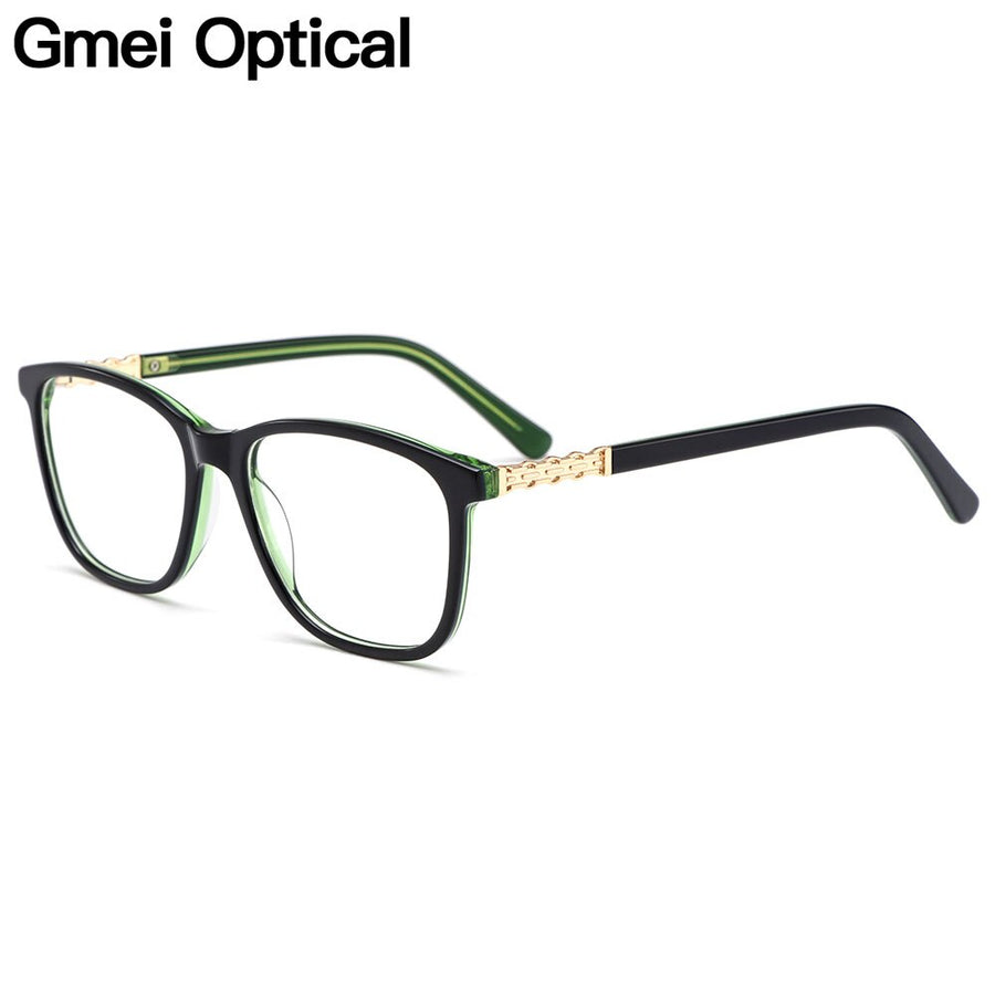 Women's Eyeglasses Acetate Glasses Frame Square M22005 Frame Gmei Optical   