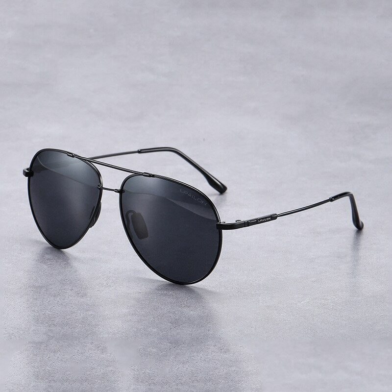 Yimaruili Men's Full Rim Double Bridge Alloy Frame Polarized Sunglasses 889 Sunglasses Yimaruili Sunglasses BLACK Other 