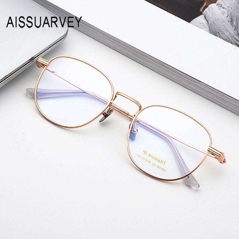 Aissuarvey IP Titanium Full Rim Square Frame Unisex Eyeglasses Full Rim Aissuarvey Eyeglasses   