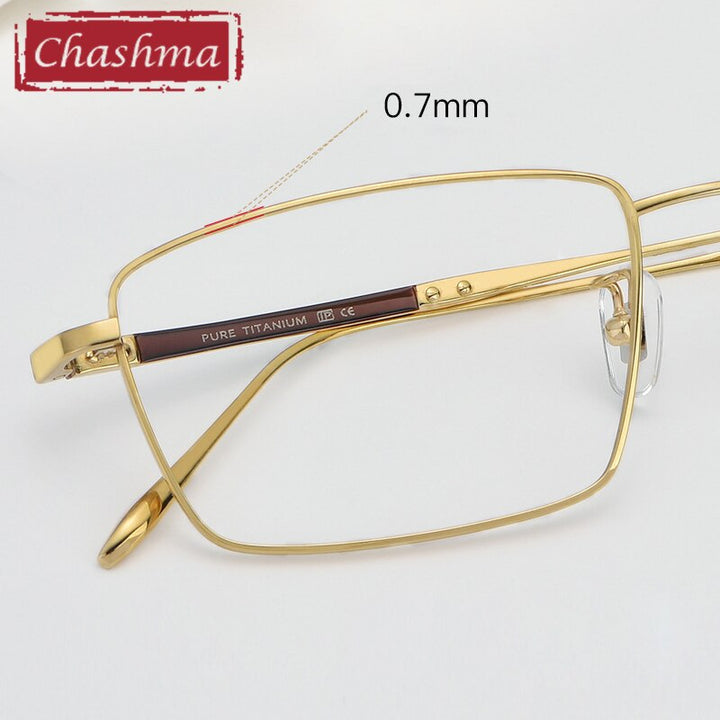 Men's Eyeglasses Pure Titanium 1045 Frame Chashma   