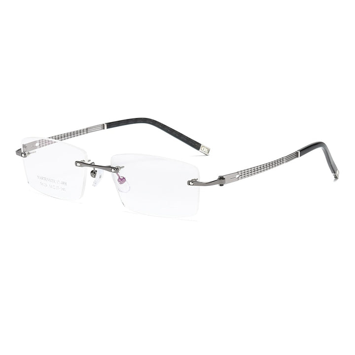 Zirosat 58129 Unisex Eyeglasses Square Rimless Rimless Zirosat grey  