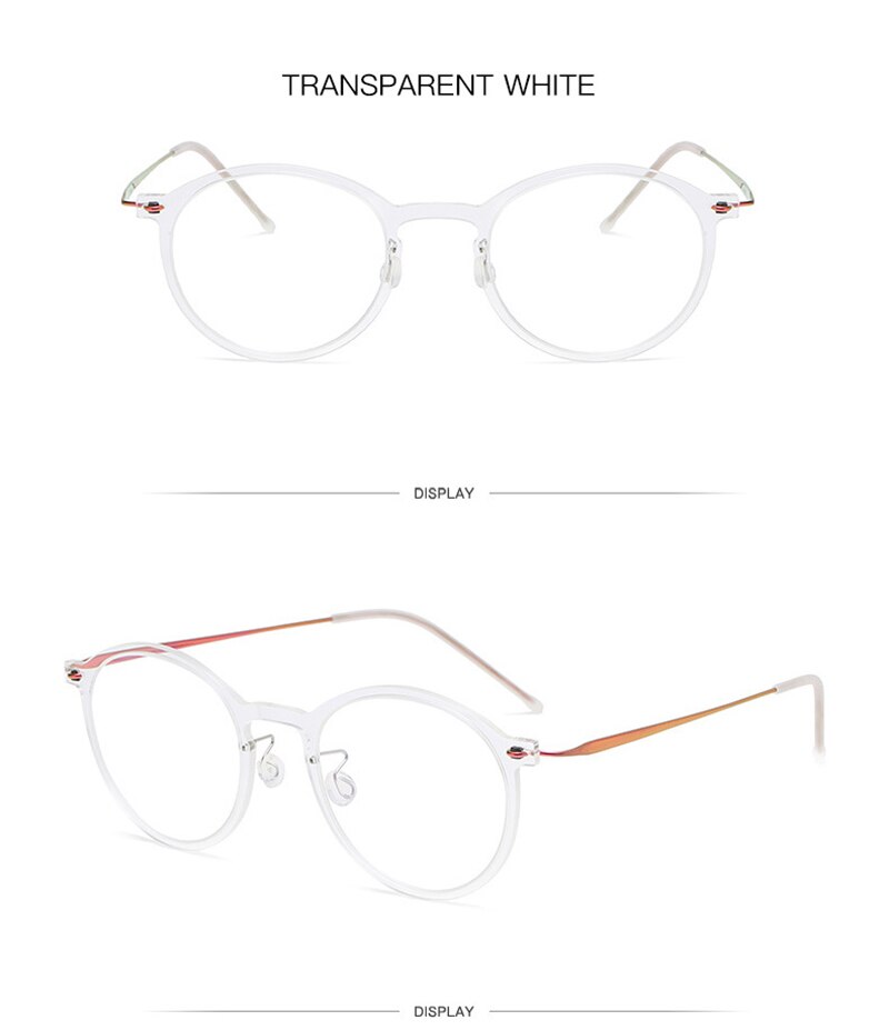 Aissuarvey Full Rim Titanium Frame Round Unisex Eyeglasses Full Rim Aissuarvey Eyeglasses   