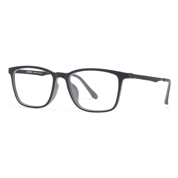 Gmei Unisex Eyeglasses Ultem Super Flexible Durable Material Frame 8808 Full Rim Gmei Optical BLACK-GREY  