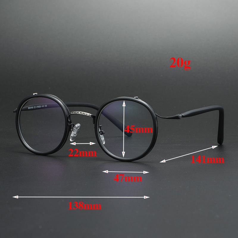 Cubojue Unisex Full Rim Round Tr 90 Titanium Reading Glasses 20G Reading Glasses Cubojue   