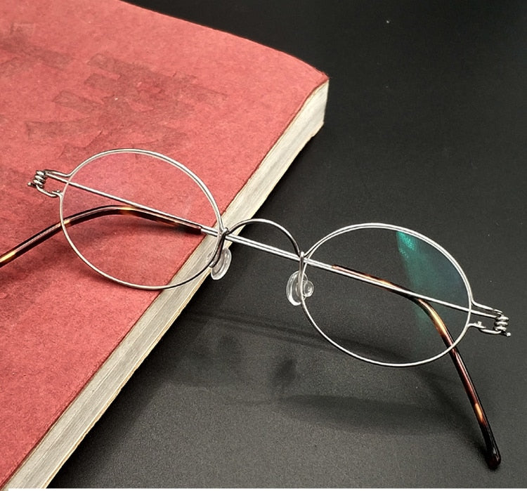 Unisex Stainless Steel Handcrafted Screwless Frame Eyeglasses Customizable Lenses Frame Yujo C1 China 