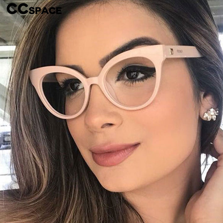 CCSpace Women's Full Rim Cat Eye Acetate Frame Eyeglasses 45143 Full Rim CCspace   