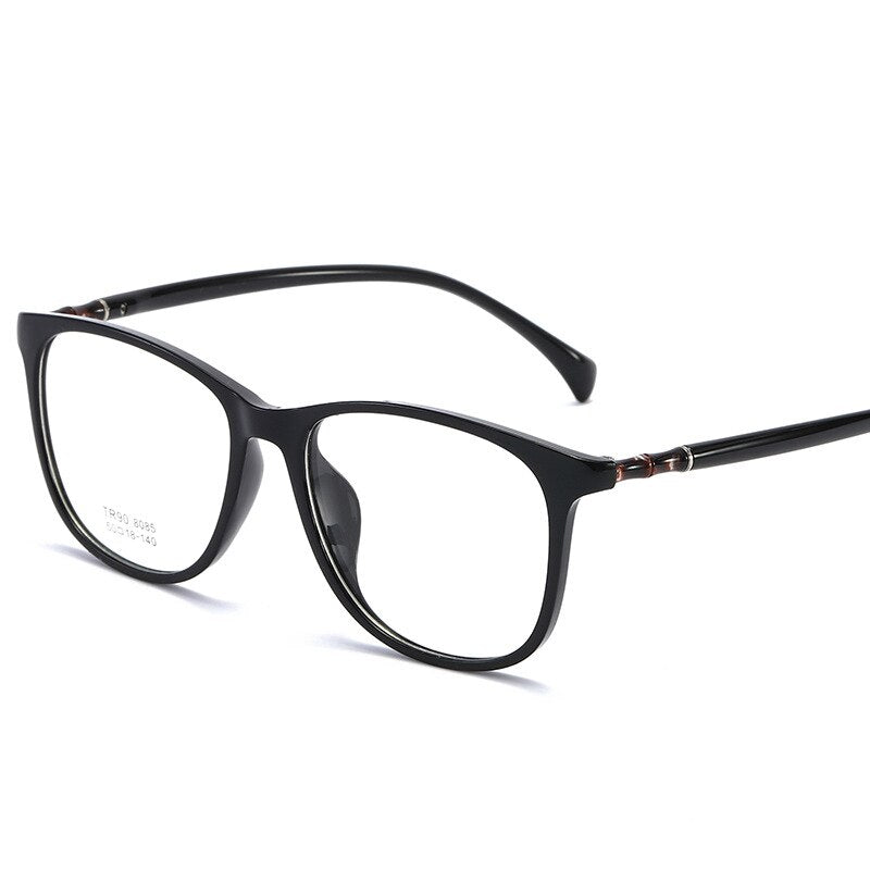 Reven Jate Brand 8085 Unisex Eyeglasses Glasses Frame Frame Reven Jate shiny black  