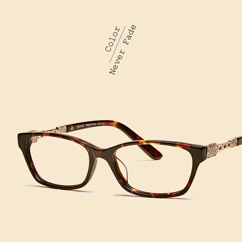 Oveliness Women's Full Rim Square Acetate Eyeglasses 4061 Full Rim Oveliness   