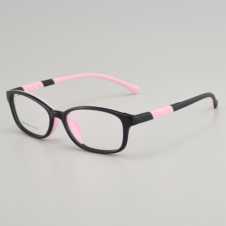 Bclear Children's Full Rim Oval Tr 90 Titanium Frame Eyeglasses 8215 Full Rim Bclear black pink  