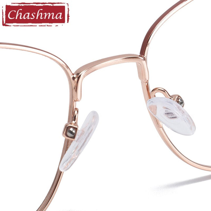 Women's Cat Eye Full Rim Alloy Frame Ultra Light Eyeglasses 4121 Full Rim Chashma   