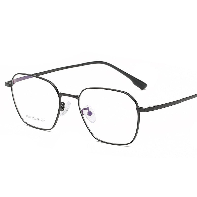Hotony Unisex Full Rim Square Alloy Frame Eyeglasses 8001 Full Rim Hotony black  