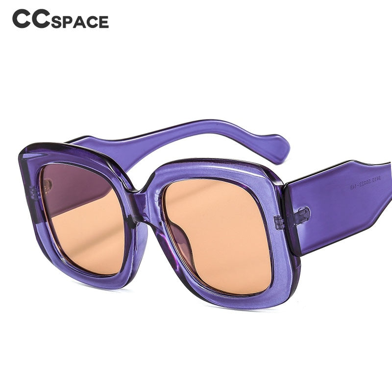 CCspace Women's Full Rim Oversized Square Resin Wide Leg Frame Sunglasses 46633 Sunglasses CCspace Sunglasses   