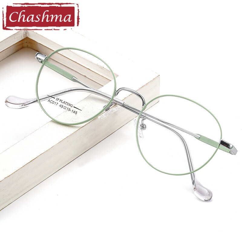 Chashma Ottica Unisex Full Rim Oval Stainless Steel Eyeglasses A017 Full Rim Chashma Ottica   