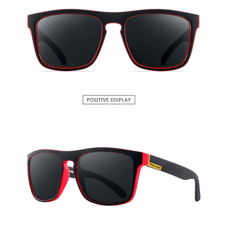 Yimaruili Men's Full Rim TR 90 Resin Frame Polarized Sunglasses 731 Sunglasses Yimaruili Sunglasses Black Red Other 