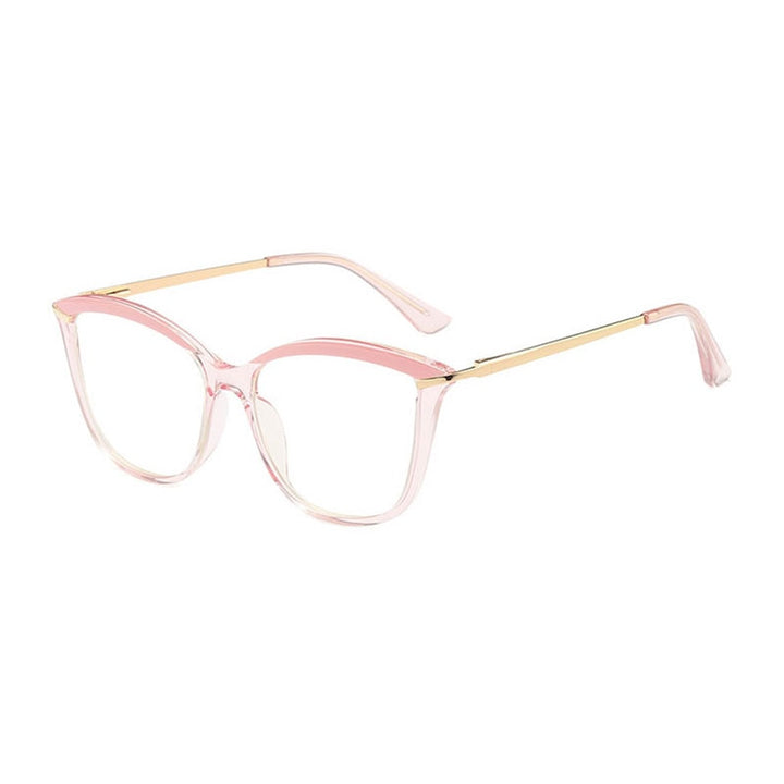 Hotony Women's Full Rim Cat Eye TR 90 Frame Eyeglasses 2036 Full Rim Hotony Pink  