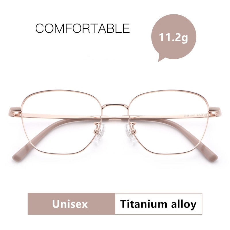Yimaruili Unisex Full Rim Polygonal Titanium Frame Eyeglasses 9026JY Full Rim Yimaruili Eyeglasses   