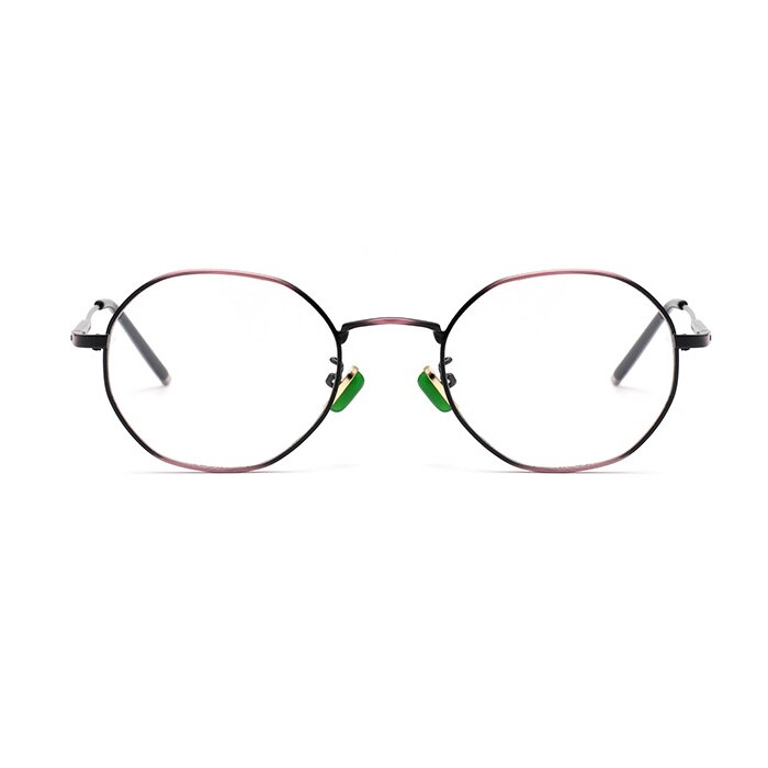 Oveliness Unisex Full Rim Round Alloy Eyeglasses 6170 Full Rim Oveliness bronze red  