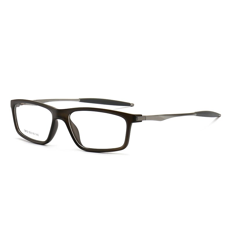 Hotochki Unisex Full Rim PC Plastic Resin Frame Eyeglasses 5812 Full Rim Hotochki Black Gray  