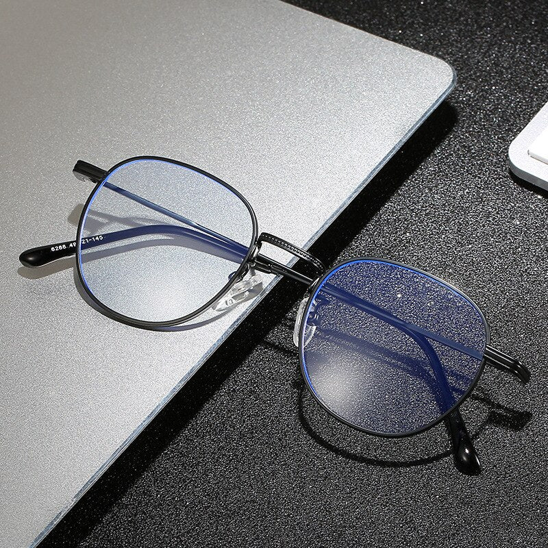 Hdcrafter Unisex Full Rim Round Titanium Frame Eyeglasses 6288 Full Rim Hdcrafter Eyeglasses   