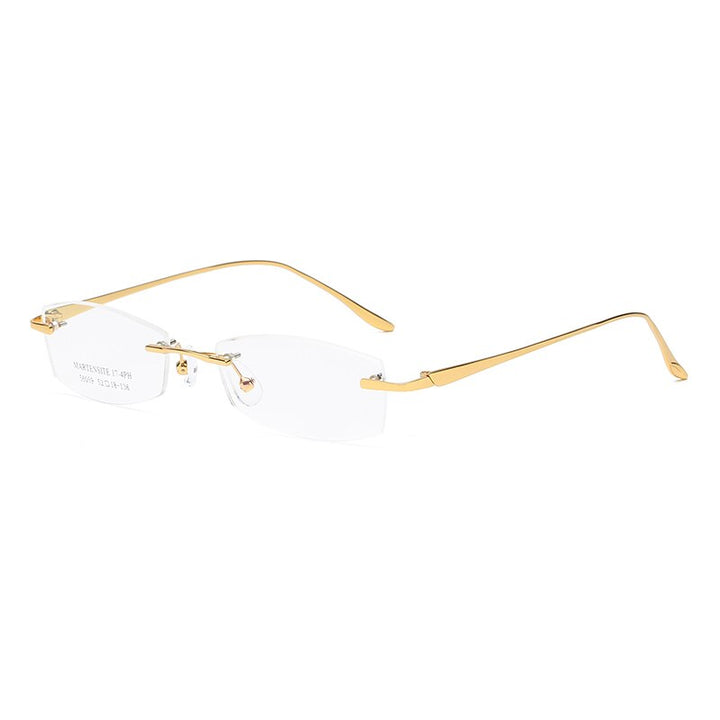 Zirosat 56059 Unisex Eyeglasses Alloy Titanium Rimless Rimless Zirosat golden  