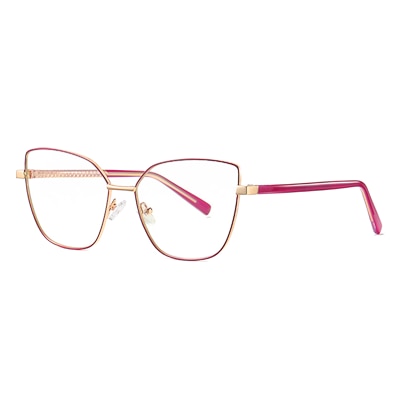 Ralferty Women's Eyeglasses Anti Blue Alloy 3002 Anti Blue Ralferty C5 Gold Purple  