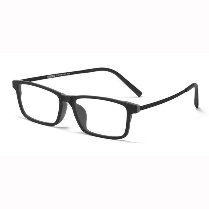 Hotony Unisex Full Rim Rectangle Titanium Frame Eyeglasses  8836x Full Rim Hotony gray  