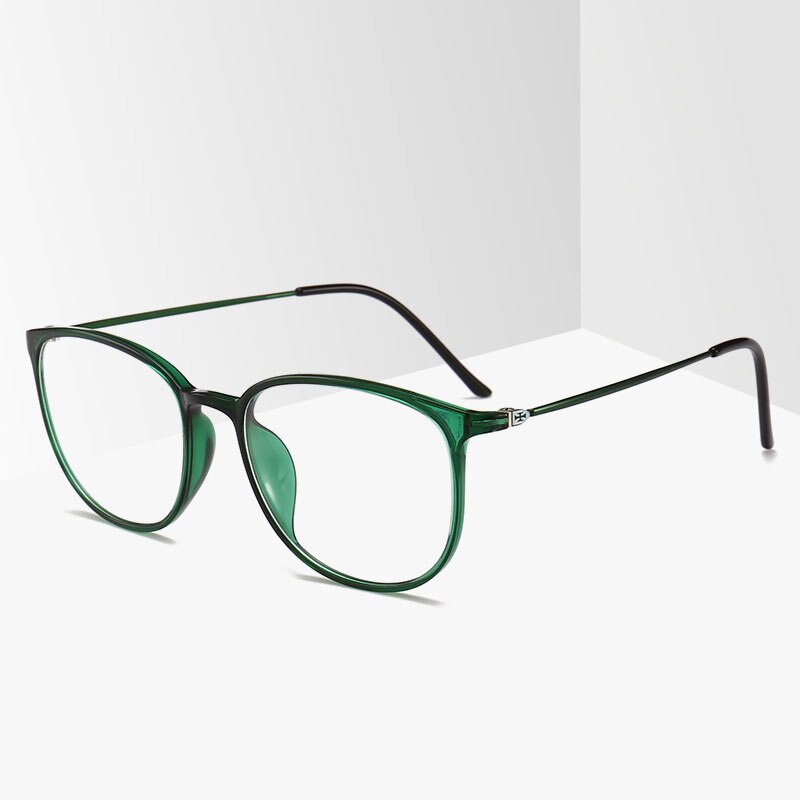 Unisex Full Rim Eyeglasses Ultra-Light TR90 Frame 2212 Full Rim Bclear green  