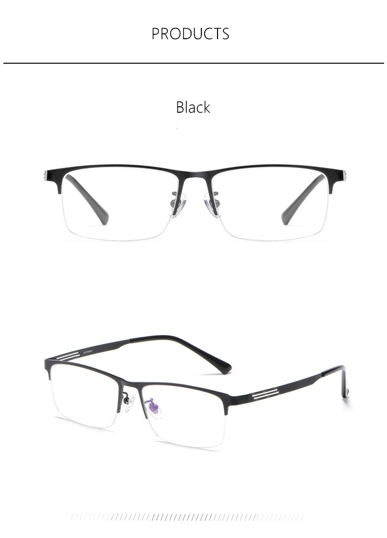 Yimaruili Men's Semi Rim Titanium Frame Eyeglasses F2322 Semi Rim Yimaruili Eyeglasses   