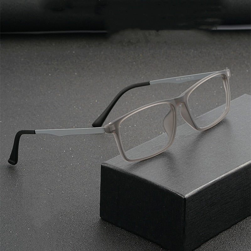 Yimaruili Men's Full Rim TR 90 Resin β Titanium Frame Eyeglasses 9830 Full Rim Yimaruili Eyeglasses   