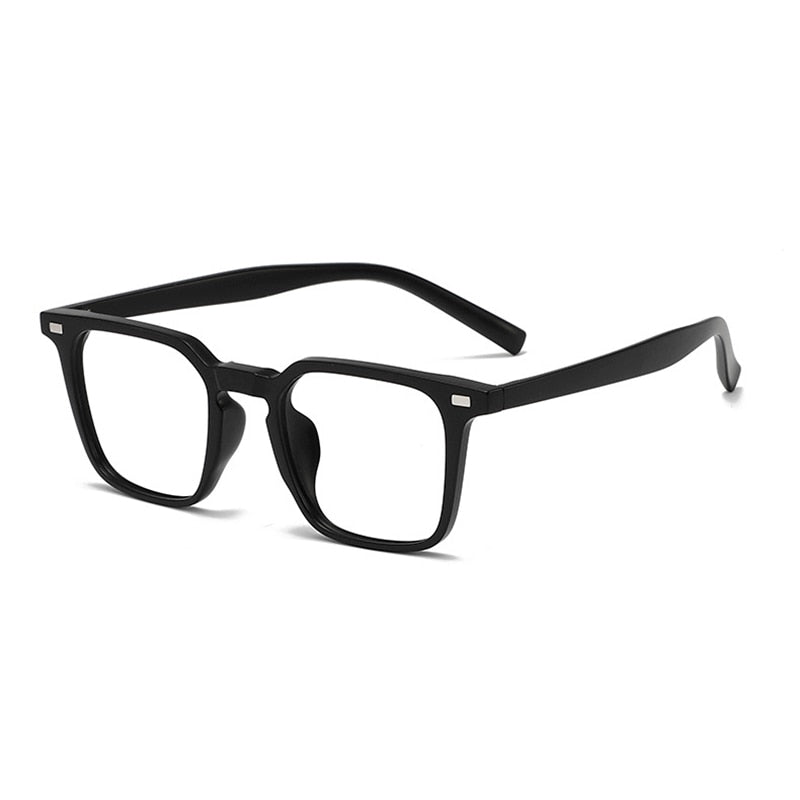 Handoer Unisex Full Rim Round Square Tr 90 Eyeglasses 280 Full Rim Handoer Matte Black  