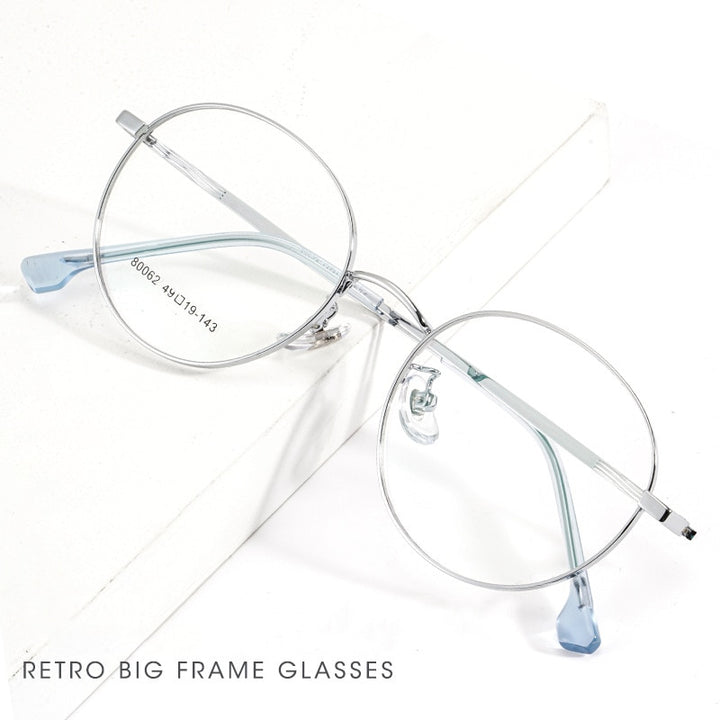 KatKani Unisex Full Rim Round Alloy Frame Eyeglasses 0180062 Full Rim KatKani Eyeglasses   