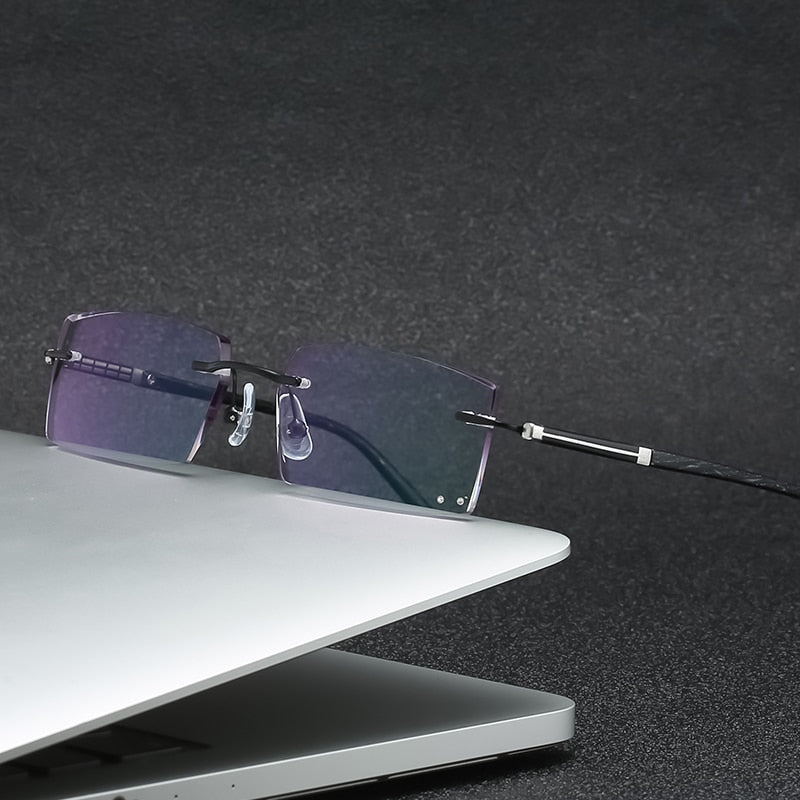 Zirosat 52050 Men's Eyeglasses Square Rimless Rimless Zirosat   