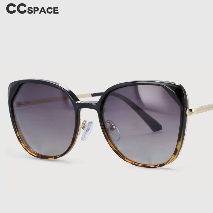 CCSpace Women's Full Rim Cat Eye Alloy Frame Eyeglasses Magnetic Clip Sunglasses 53963 Sunglasses CCspace   