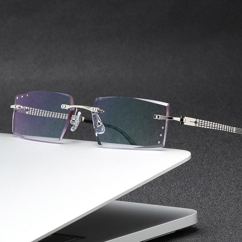 Zirosat 58129 Unisex Eyeglasses Square Rimless Rimless Zirosat   