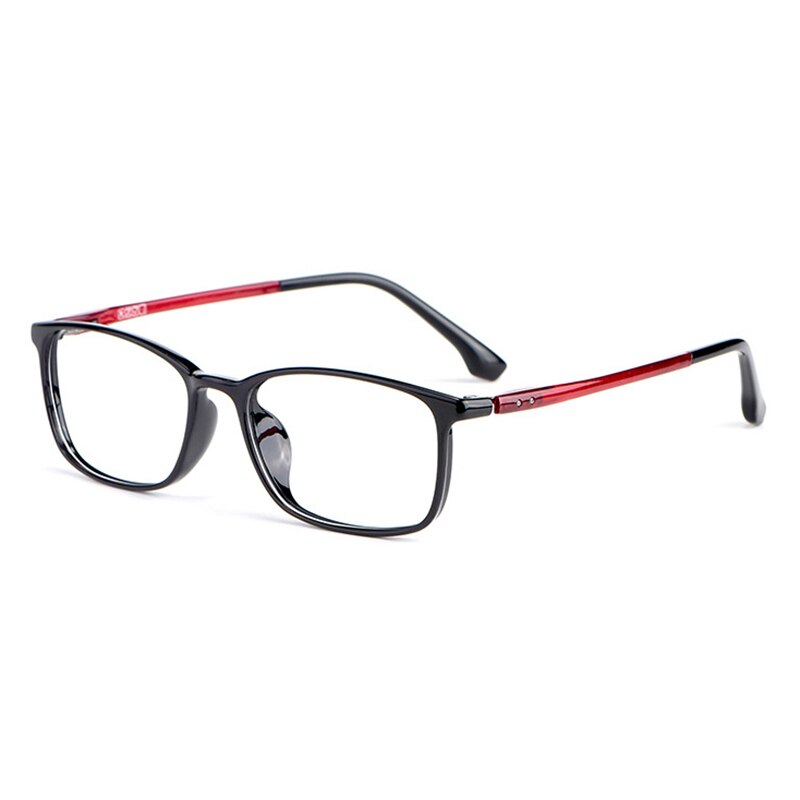 Hotony Unisex Full Rim Square TR 90 Resin Frame Eyeglasses 9801 Full Rim Hotony Red  
