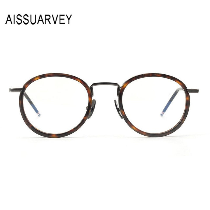 Aissuarvey Acetate Alloy Round Frame  Unisex Eyeglasses Frame Aissuarvey Eyeglasses   