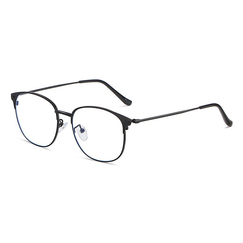 Handoer Unisex Full Rim Round Square Alloy Eyeglasses 5552 Full Rim Handoer Black  