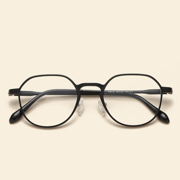 Reven Jate Unisex Eyeglasses 98020 Ultem Flexible Super Light-Weighted Frame Frame Reven Jate matt black  