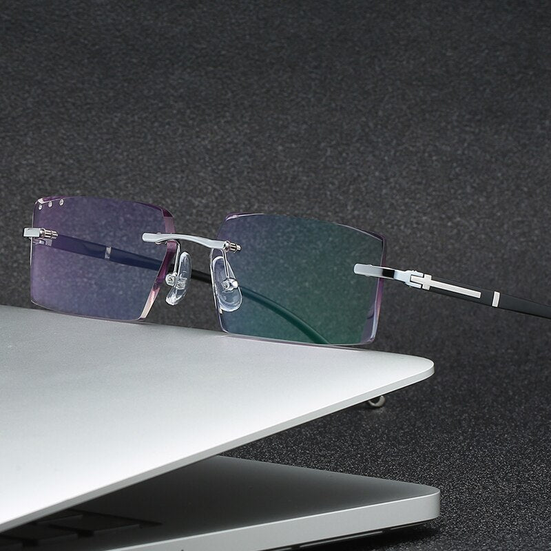 Zirosat 58065 Men's Eyeglasses Alloy Titanium Rimless Rimless Zirosat   