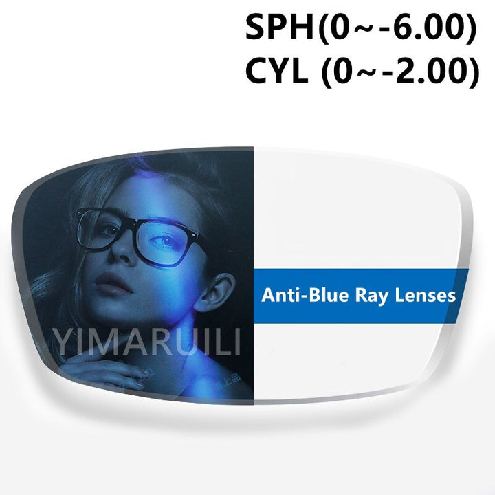 Yimaruili Unisex Full Rim TR 90 Resin Frame Customizable Lens Eyeglasses 6063 Full Rim Yimaruili Eyeglasses S  Frame And lens  