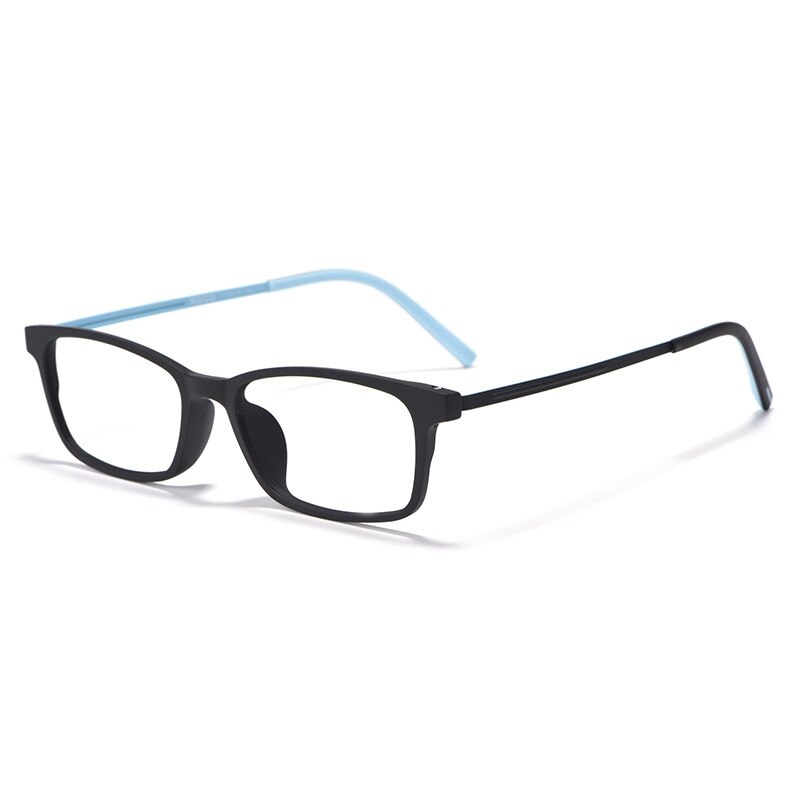 Yimaruili Unisex Full Rim β Titanium Frame Eyeglasses 8802 Full Rim Yimaruili Eyeglasses Black Light Blue  